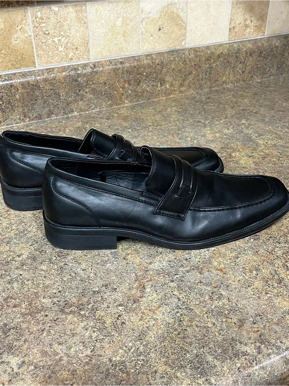 Perry Ellis Portfolio Russel Men’s 10 Black Bit Loafers Dress Shoes